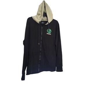Young &‎ Reckless Black Say Less Do More Los Angeles Zip Colorblock Hoodie XL